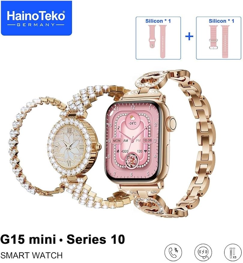HainoTeko G15 Women’s Smartwatch Set – Stylish, Functional & Versatile